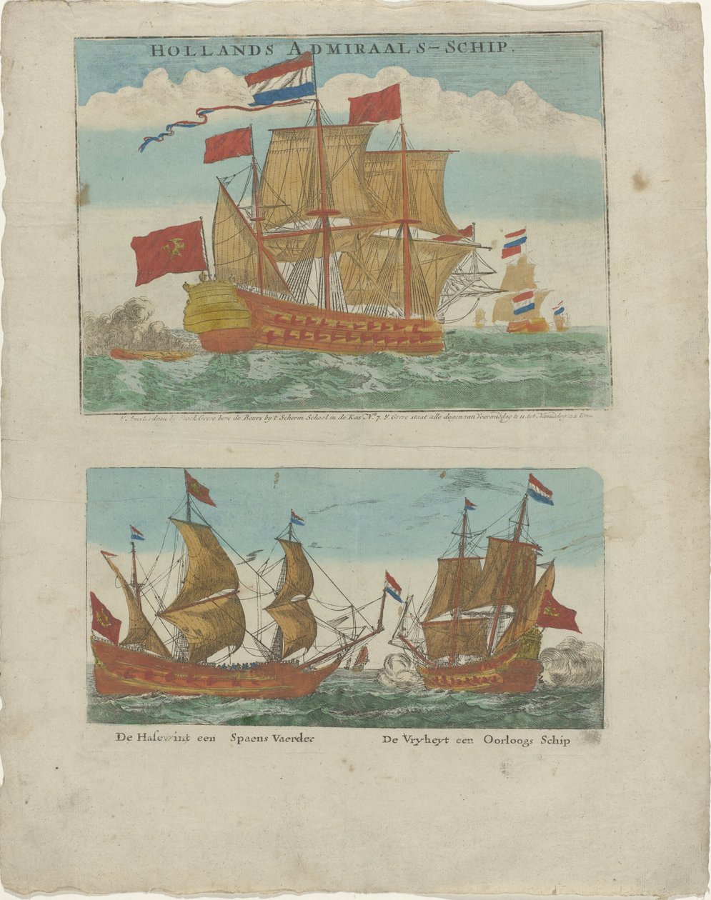 Barco almirante holandés (título sobre el objeto) de Isaac Greve