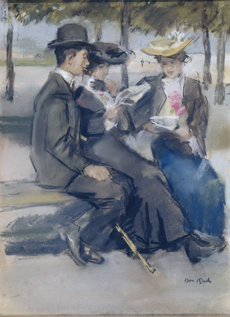 En el Bosque de Boulogne, cerca de París de Isaac Israels (signed by artist)