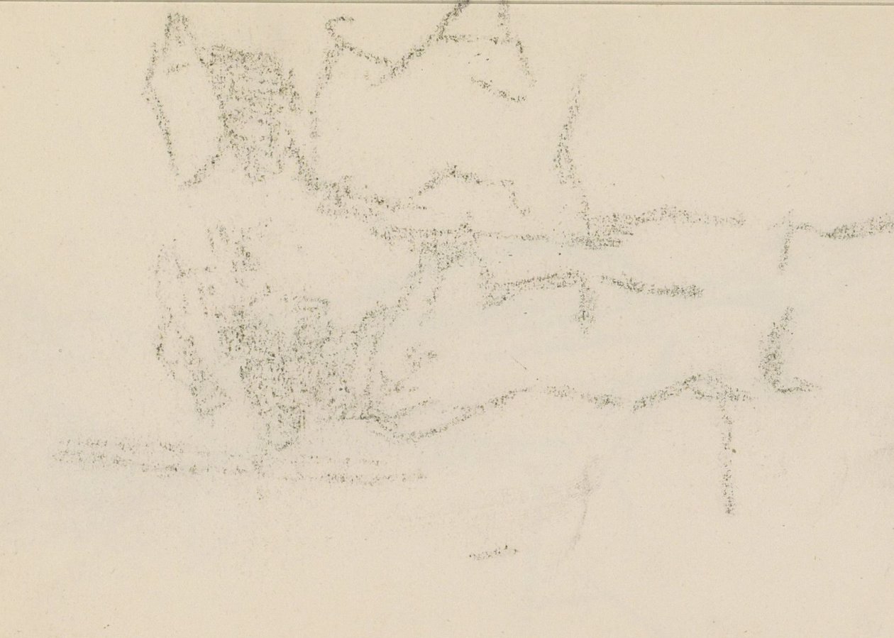Abklatsch del dibujo de tiza en la página 13 de Isaac Israels