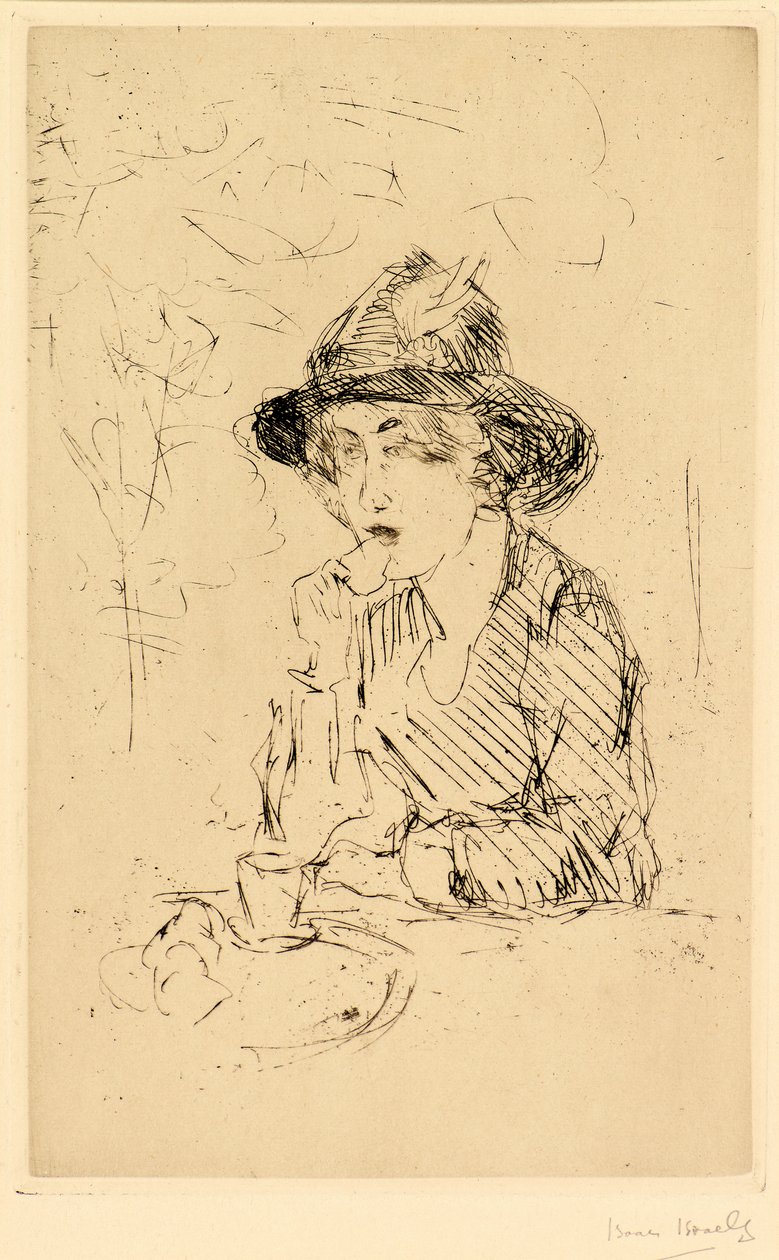 Dama en la mesa del desayuno de Isaac Israels