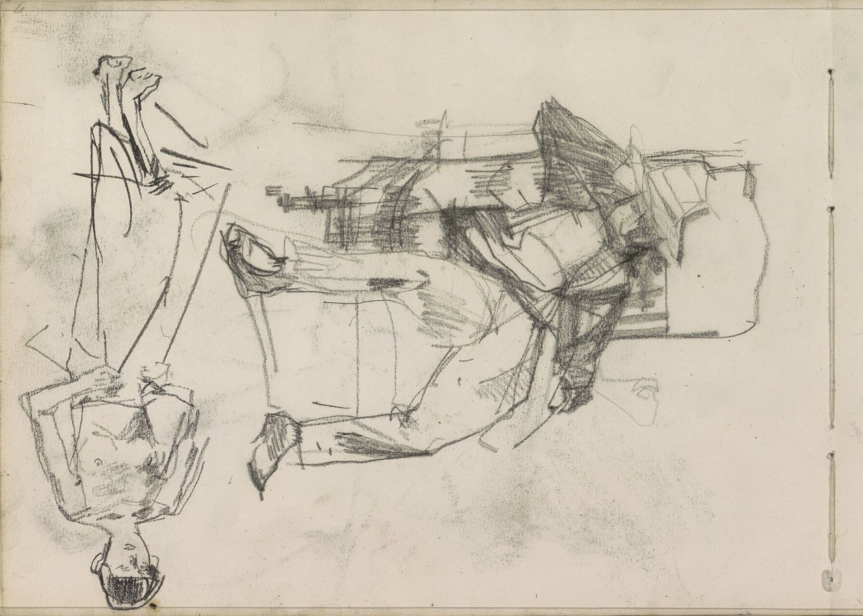 hombre en una silla y una mujer de pie de Isaac Israels