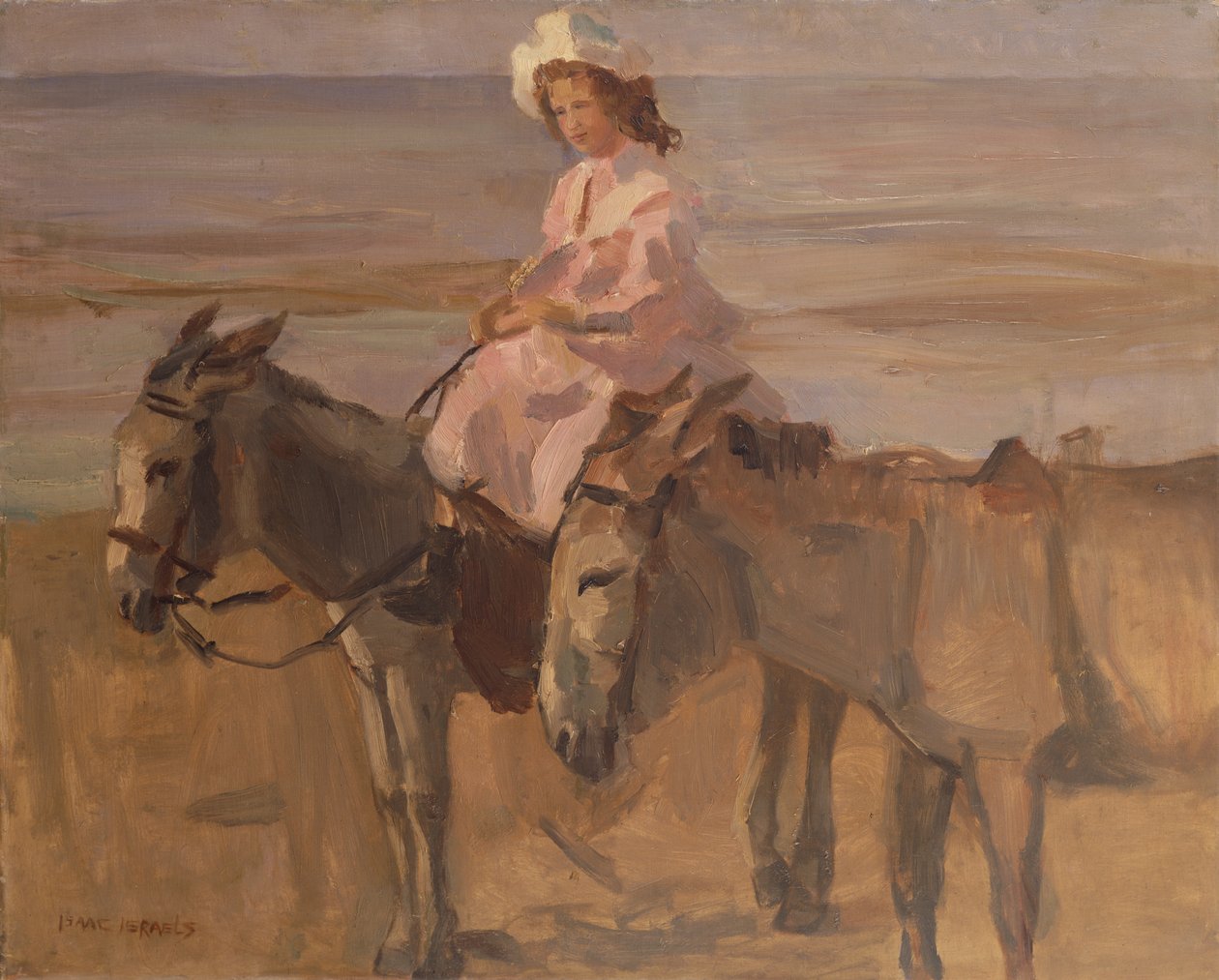En la playa de Scheveningen (óleo sobre lienzo) de Isaac Israels