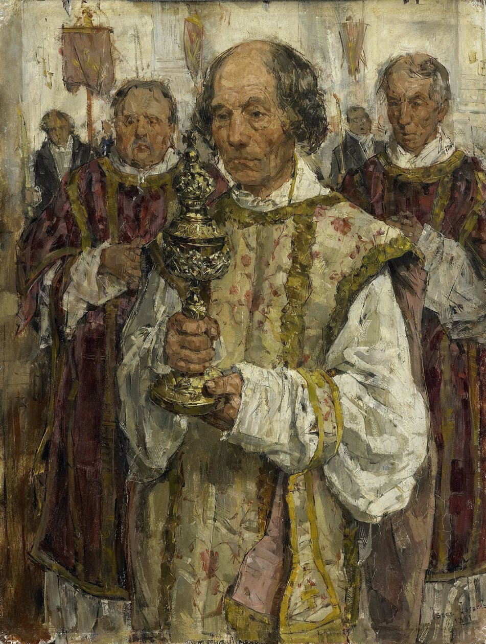 Procesión en la antigua iglesia católica de La Haya de Isaac Israels