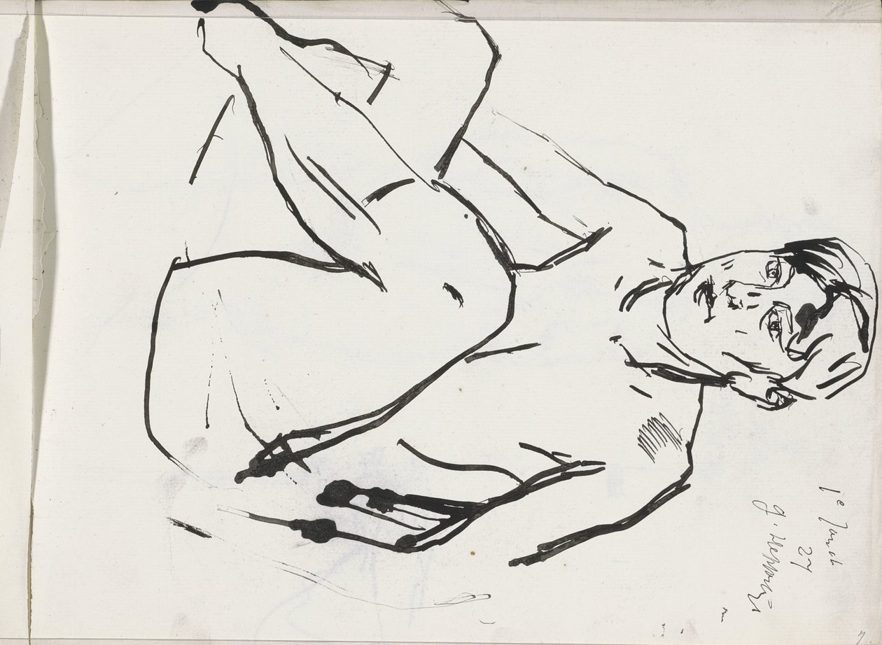 Desnudo femenino sentado de Isaac Israels