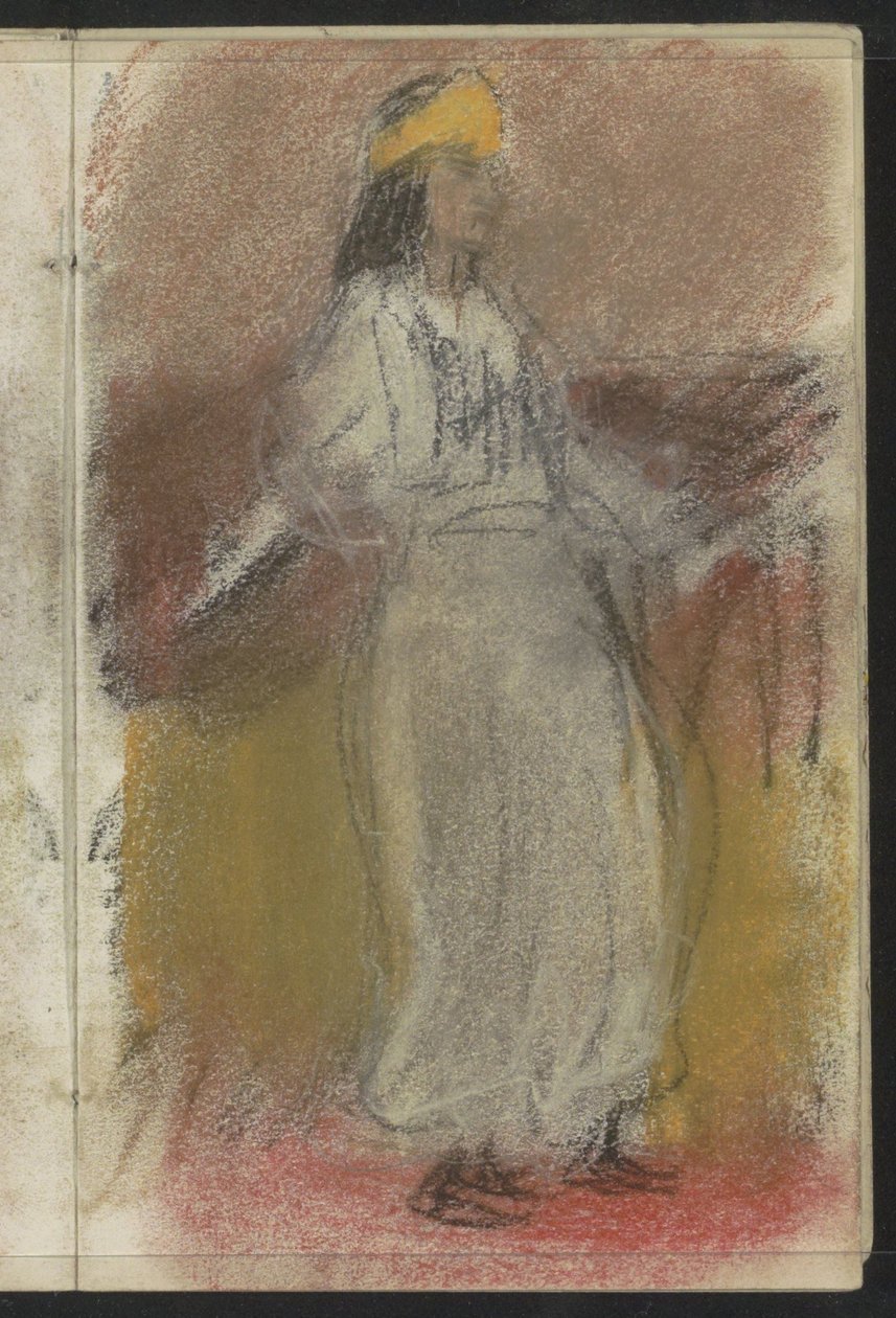 Mujer de pie con vestido oriental de Isaac Israels