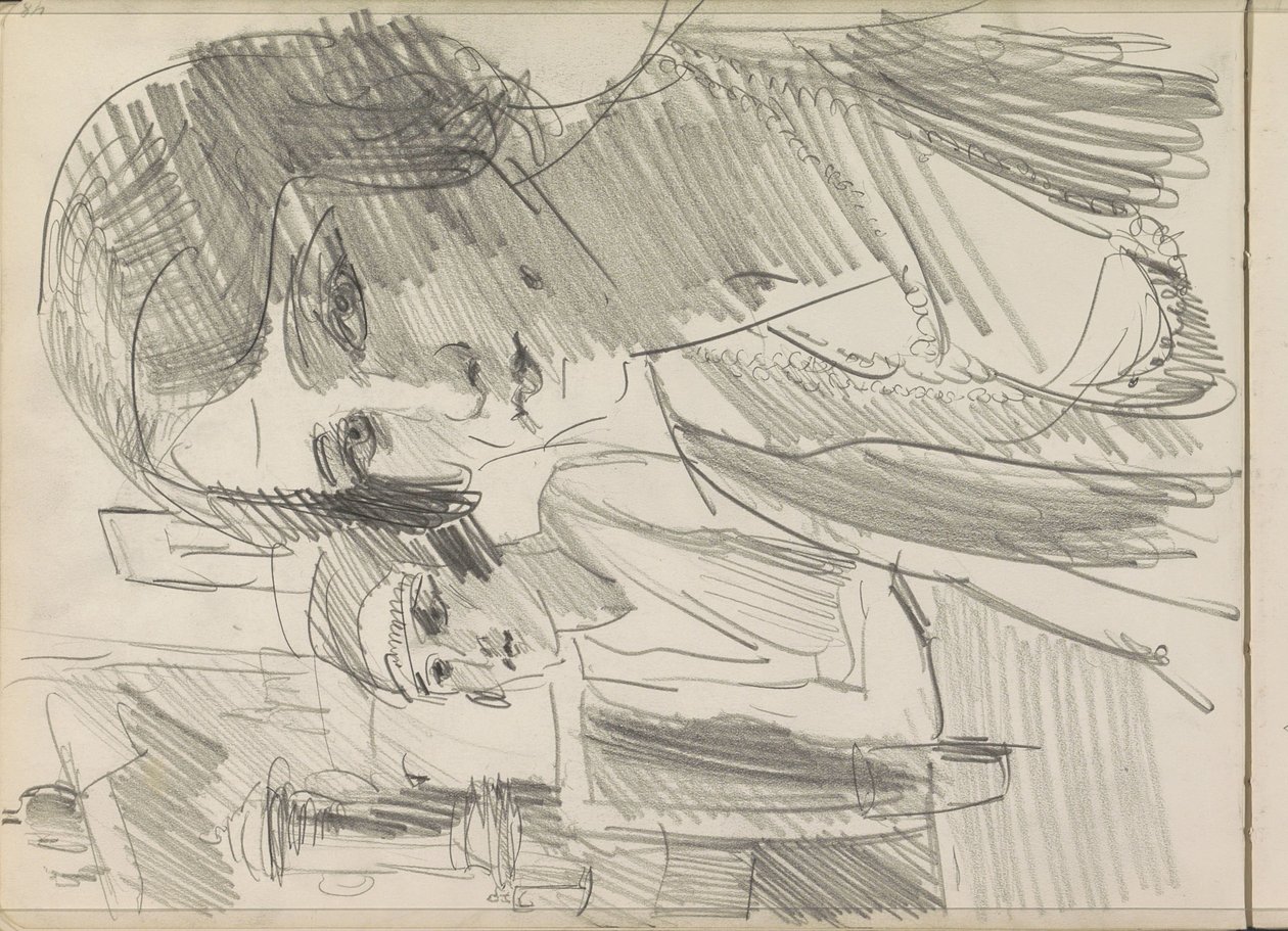 Dos mujeres en una mesa, posiblemente en una terraza. de Isaac Israels