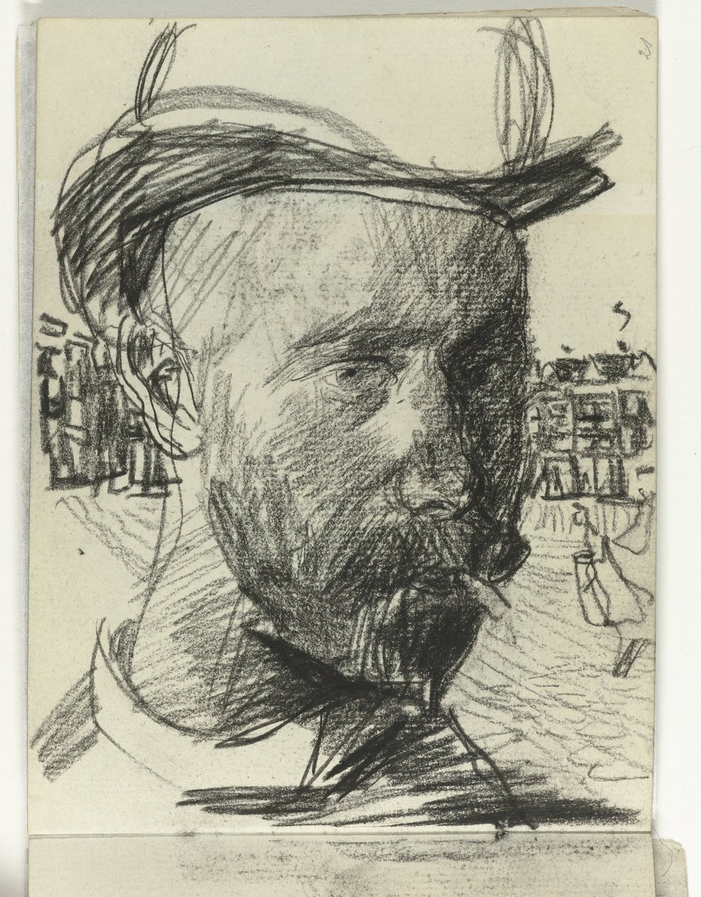 Autorretrato de Isaac Israels, fumando de Isaac Israels