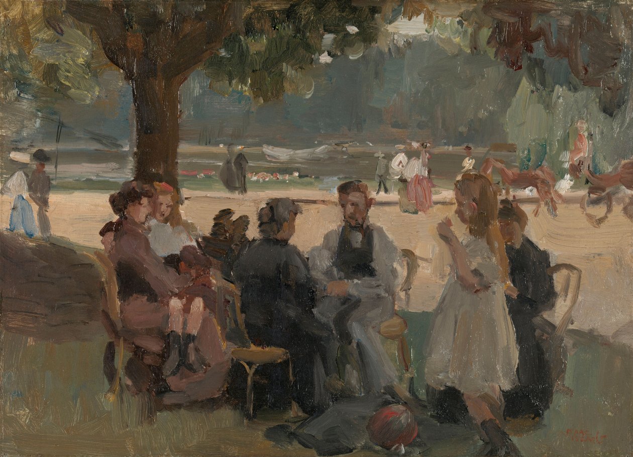 En el Bosque de Boulogne, cerca de París de Isaac Israels