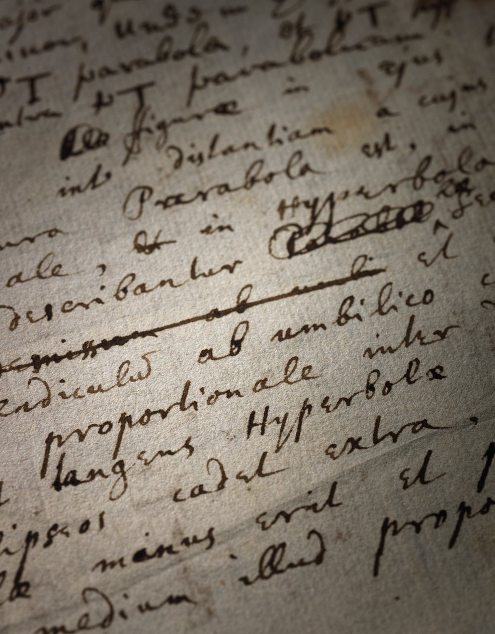 Dos páginas de revisiones a los Principia Mathematica de Isaac Newton