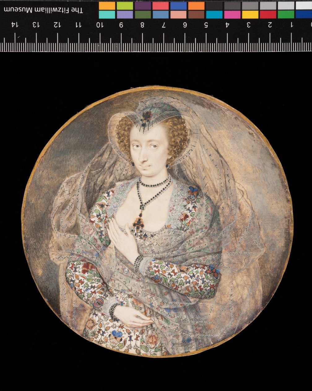 Miniatura. Dama desconocida. Lucy Harington, Condesa de Bedford (título anterior), c.1605 (acuarela y acuarela sobre cartulina) de Isaac Oliver