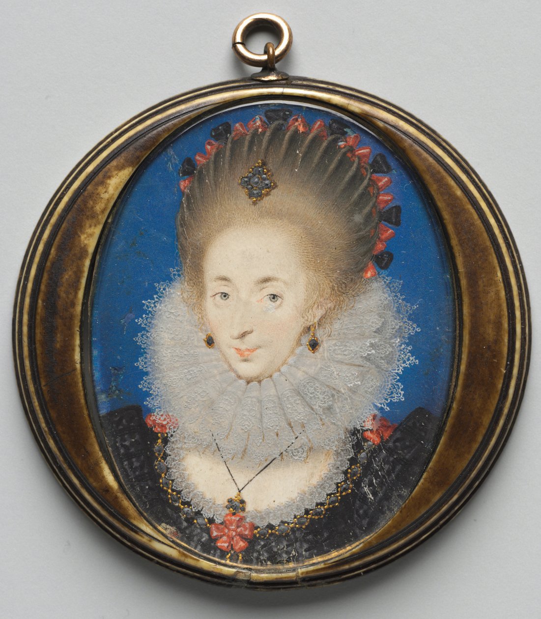 Retrato de Lucy Russell, Condesa de Bedford, de soltera Harrington, 1612 de Isaac Oliver