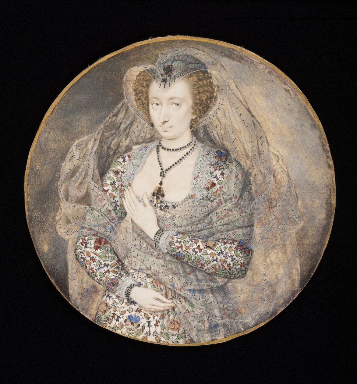 Dama desconocida, anteriormente llamada Lucy Harrington, Condesa de Bedford, c.1605 de Isaac Oliver