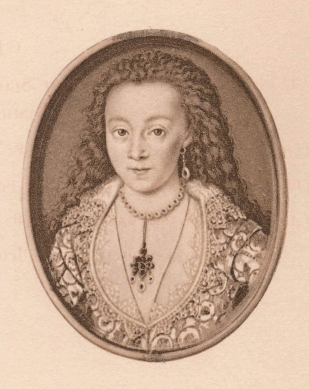 Retrato - Arabella Stewart, siglo XVI de Isaac Oliver I