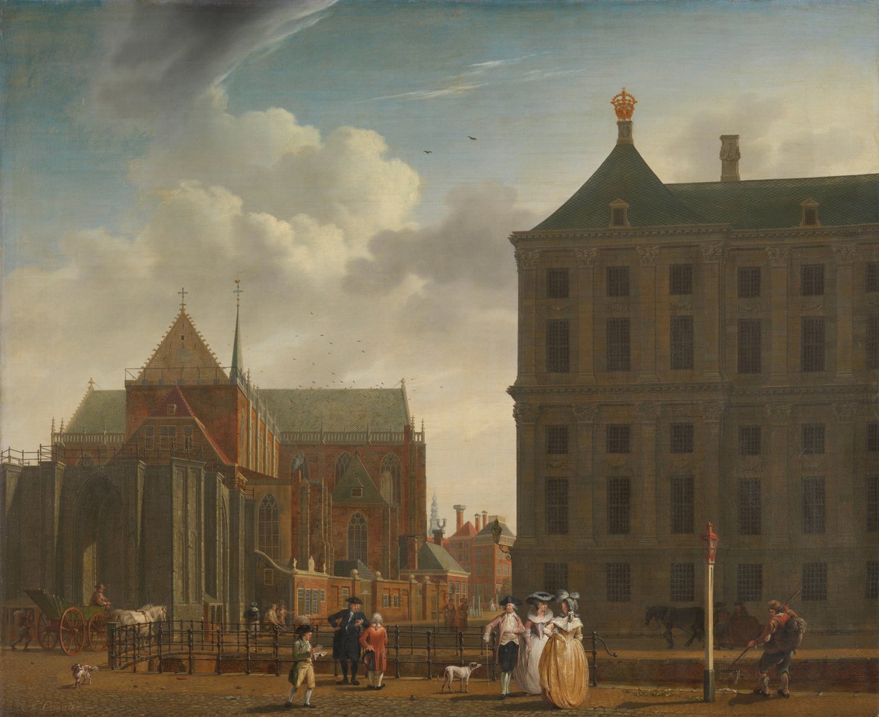 La Nieuwe Kerk y el Ayuntamiento en el Dam de Ámsterdam
La Nieuwe Kerk y el Ayuntamiento en la plaza Dam de Ámsterdam de Isaac Ouwater