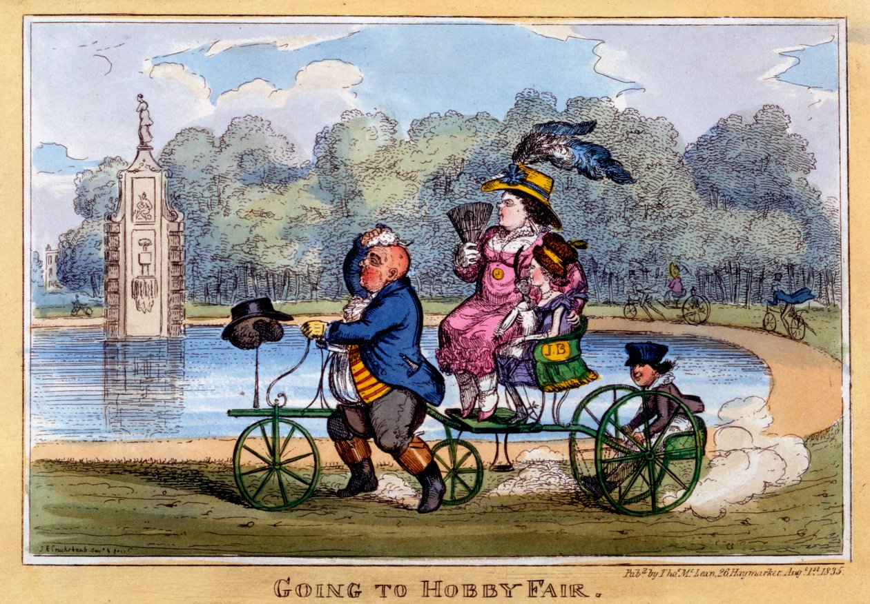 Yendo a la Feria de Pasatiempos, 1835 de Isaac Robert Cruikshank