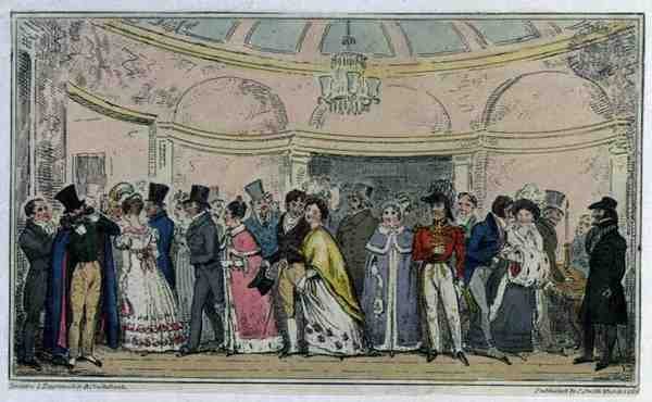 Saliendo de la ópera, pub. por C. Smith de Isaac Robert Cruikshank