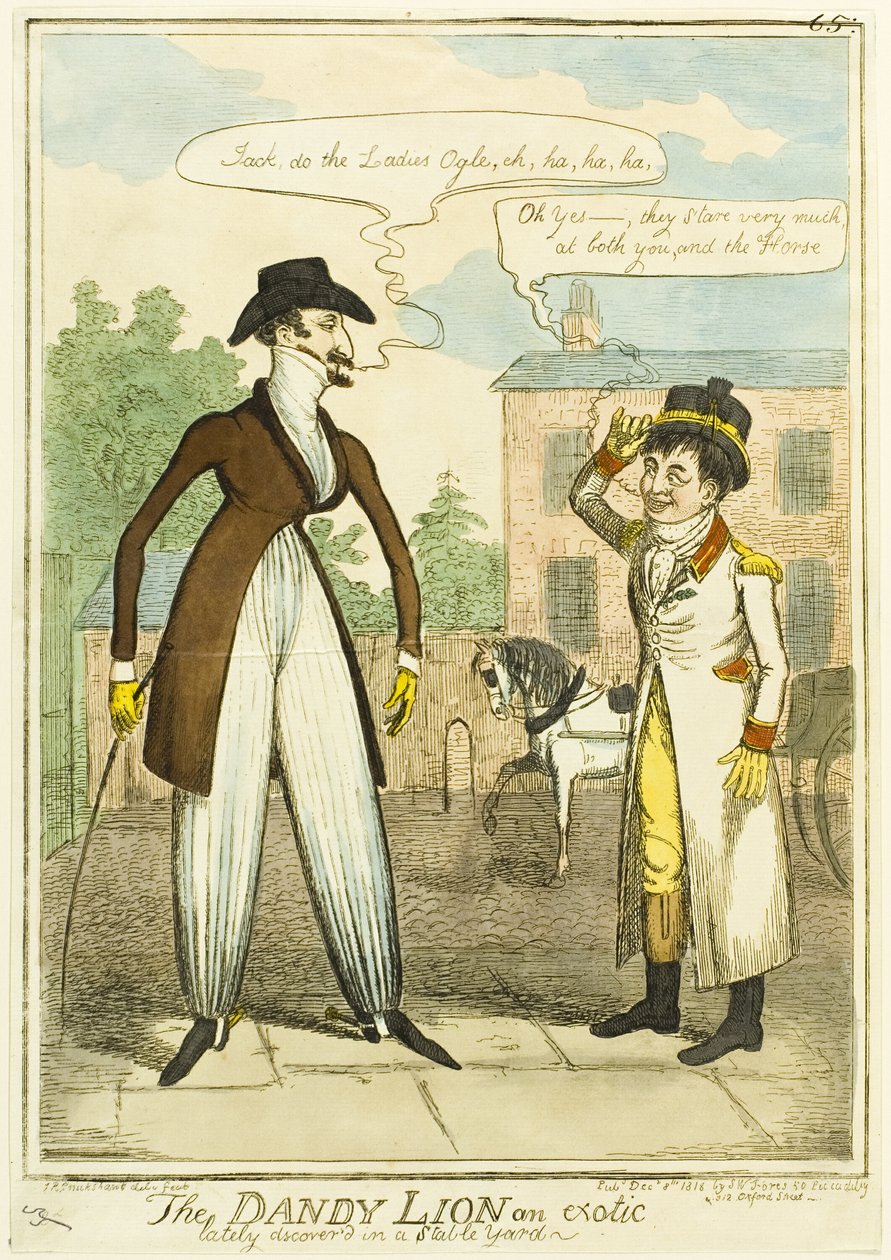 El Dandy Lion, un león exótico descubierto últimamente en un establo de Isaac Robert Cruikshank