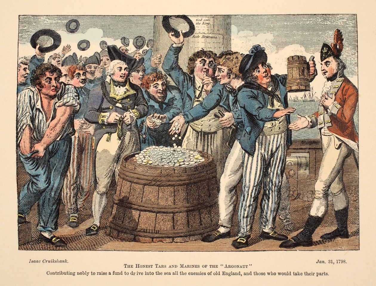 Los Honestos Marineros y Marines del Argonauta de Isaac Robert Cruikshank