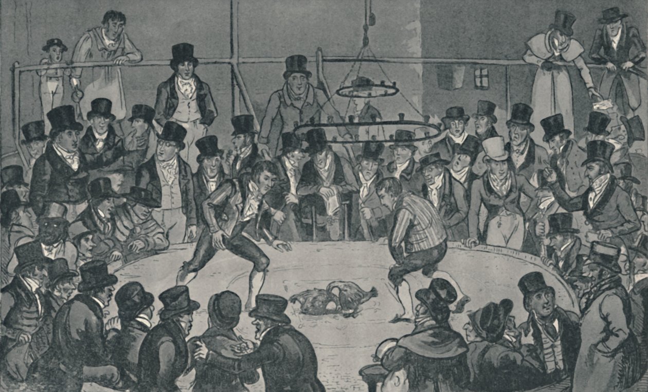 En el Royal Cockpit, 1821 de Isaac, Robert and George Cruikshank