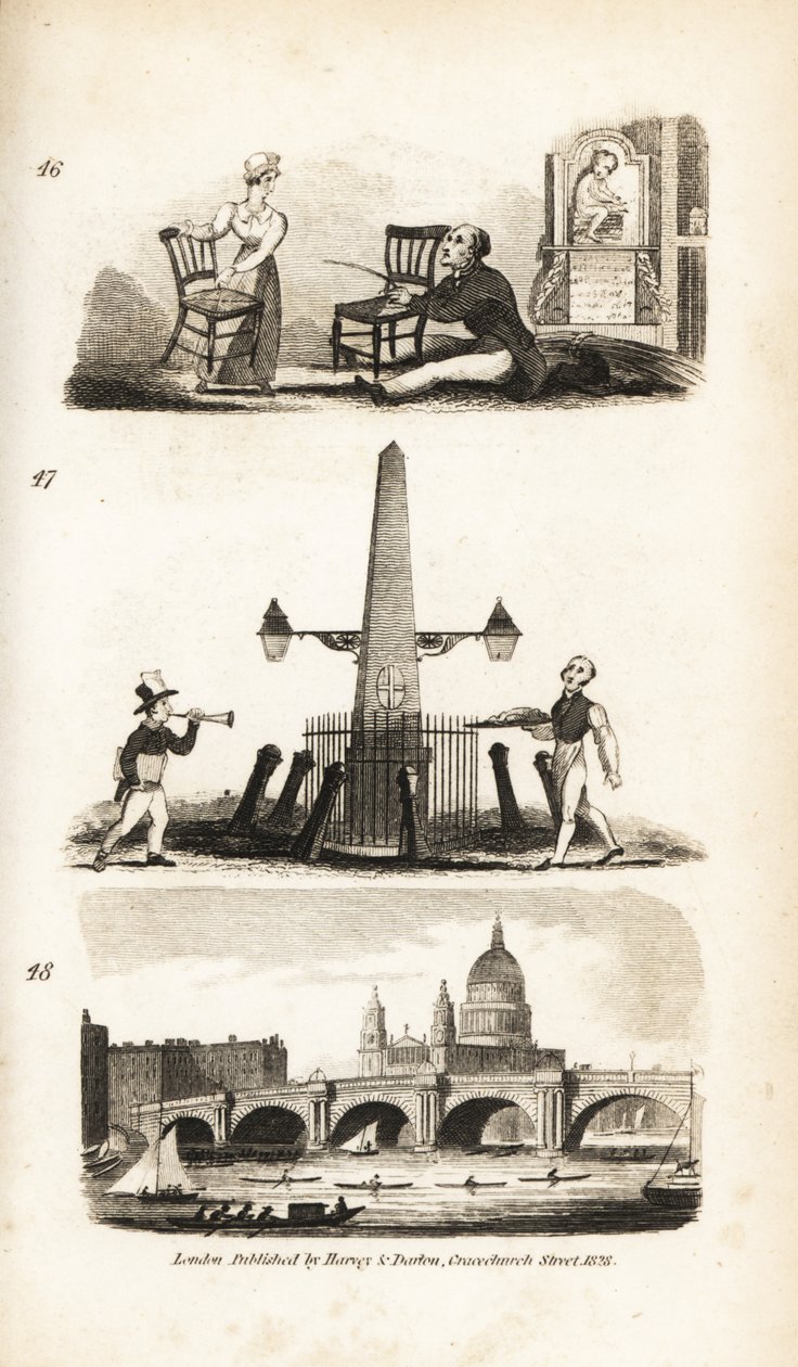 Reparador de sillas, chico de noticias, vendedor ambulante y Puente de Blackfriars de Isaac Taylor