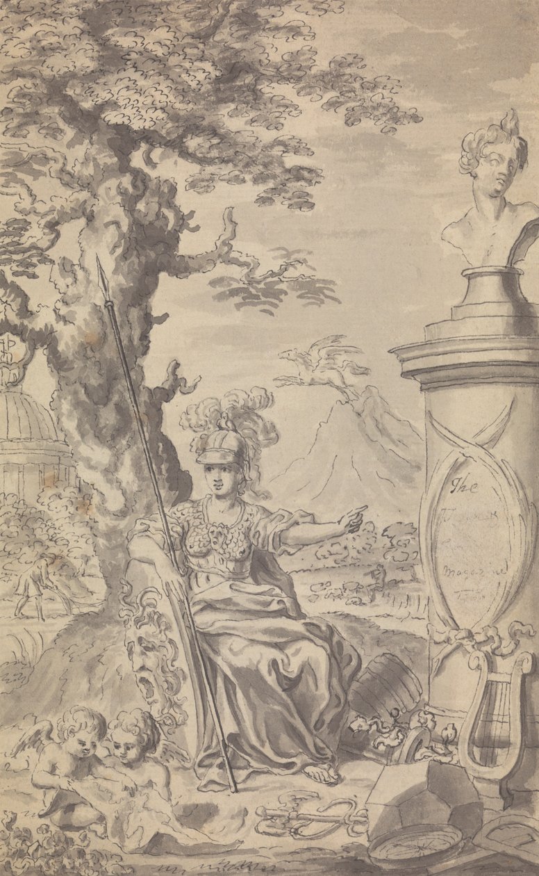Town and Country Magazine - Frontispiece for 1769 (1st issue therefore no Vol. no.) de Isaac Taylor