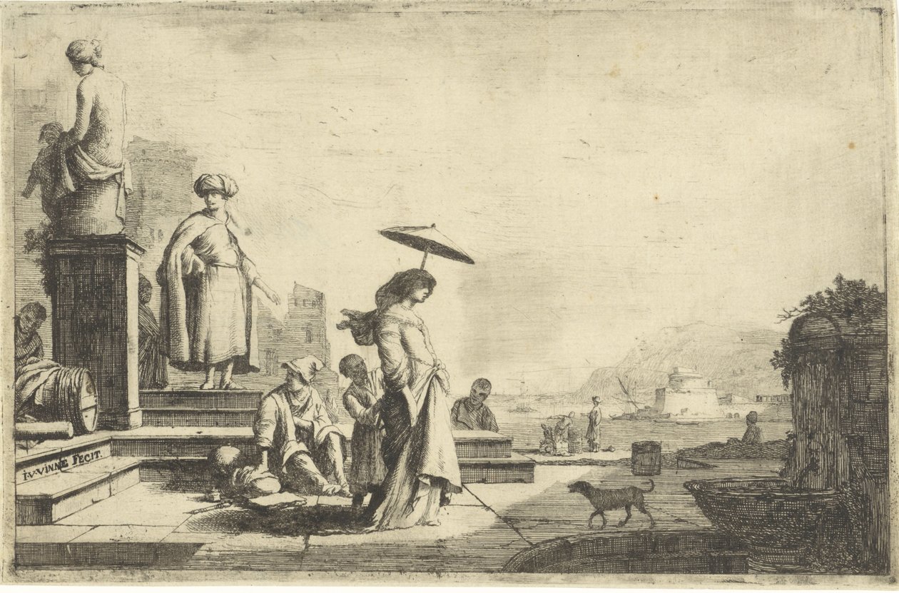 Vista de un puerto mediterráneo de Isaac Vincentsz. van der Vinne