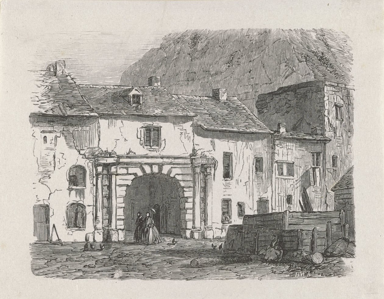 Puerta en el barrio de Claussen de la ciudad de Luxemburgo de Isaac Weissenbruch