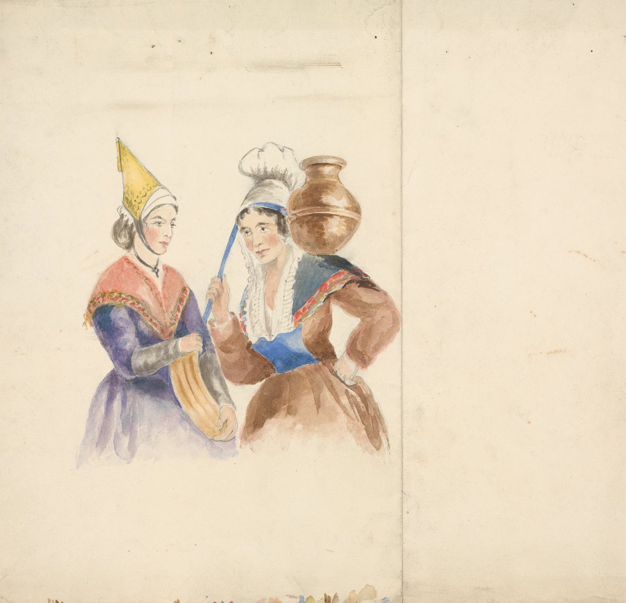 Dos mujeres vestidas de colores de Isaac Weld
