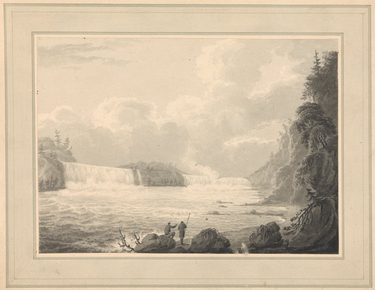 Vista de las cataratas del Niágara de Isaac Weld