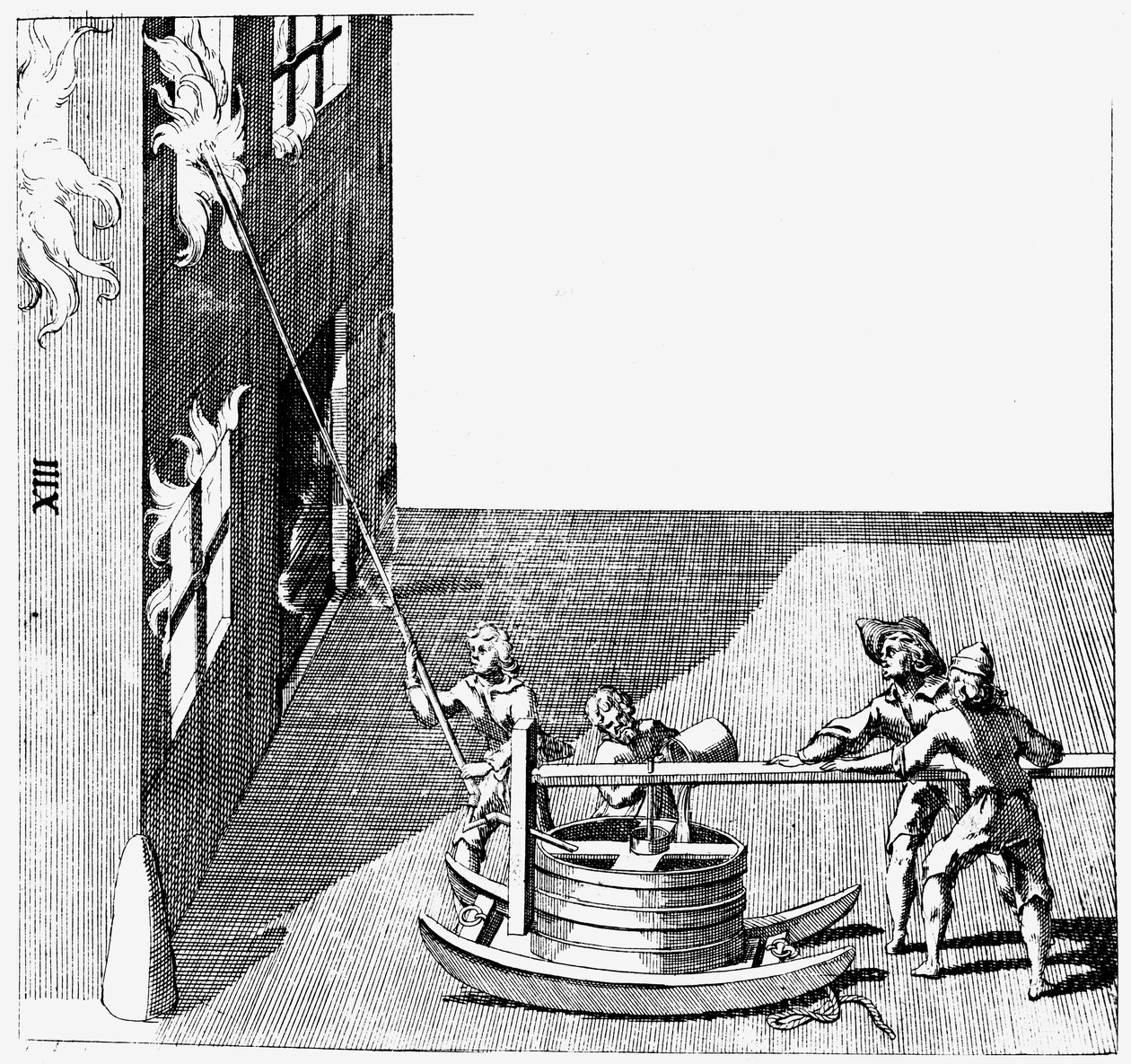 Camión de bomberos, de Isaac de Caus Nouvelle Invention de Lever l