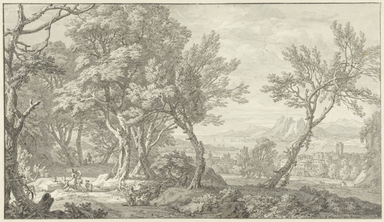 paisaje arcádico de Isaac de Moucheron
