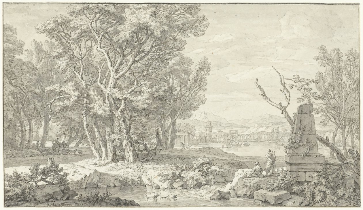 paisaje arcádico de Isaac de Moucheron