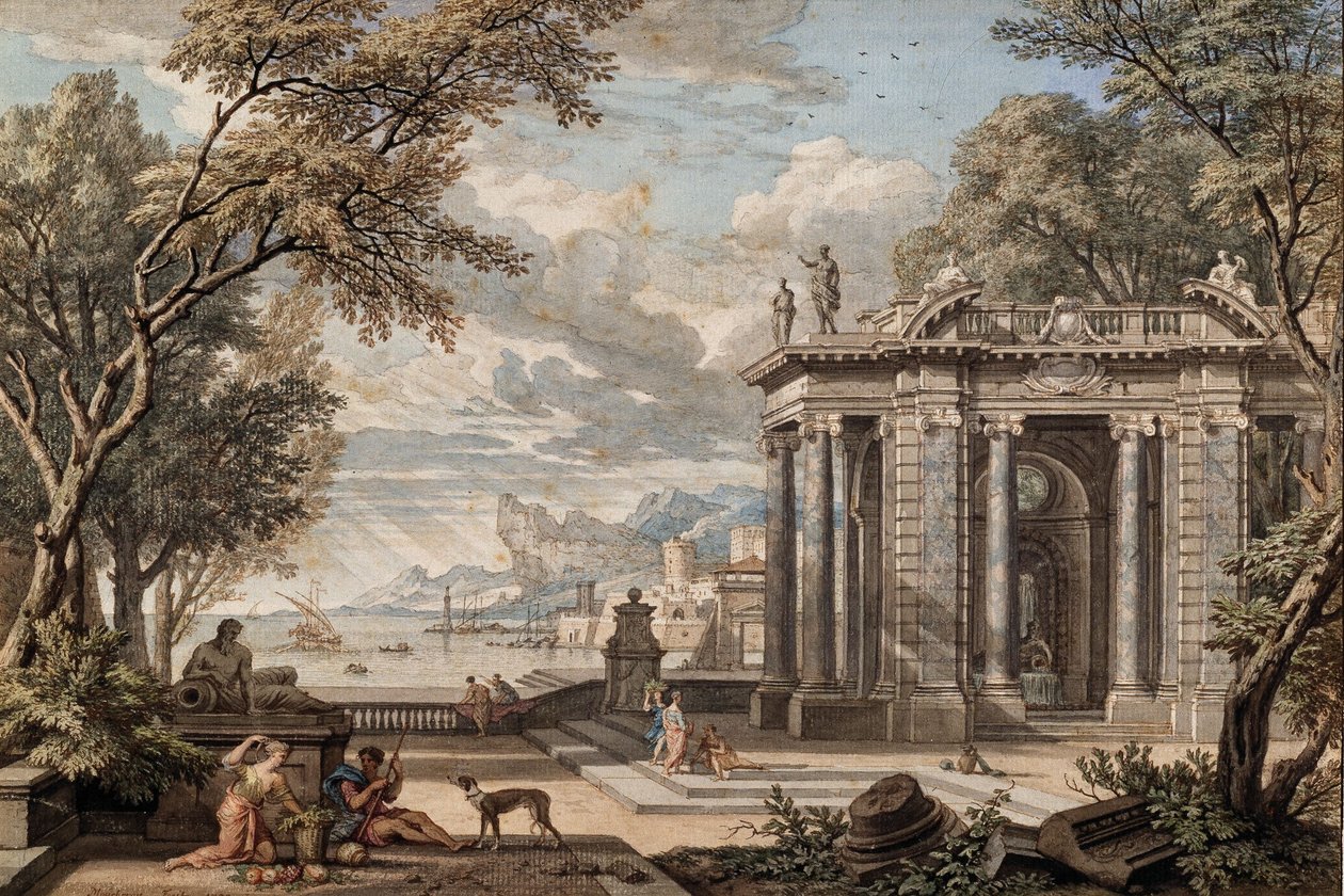 Paisaje arcádico de Isaac de Moucheron