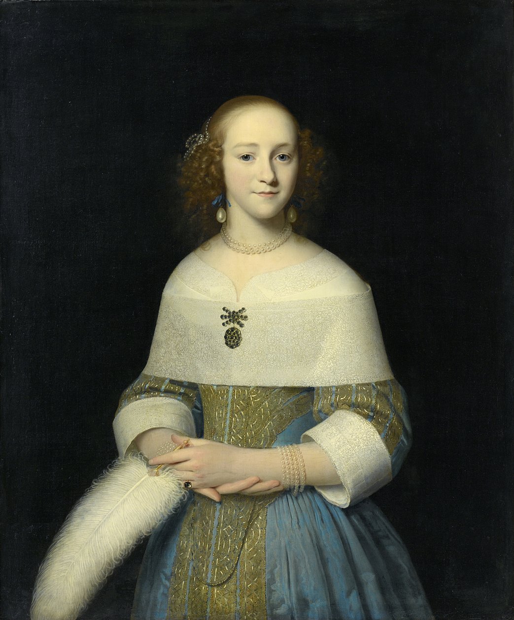 Retrato de una joven posiblemente Susanna Reael, 1656 de Isaack Luttichuys