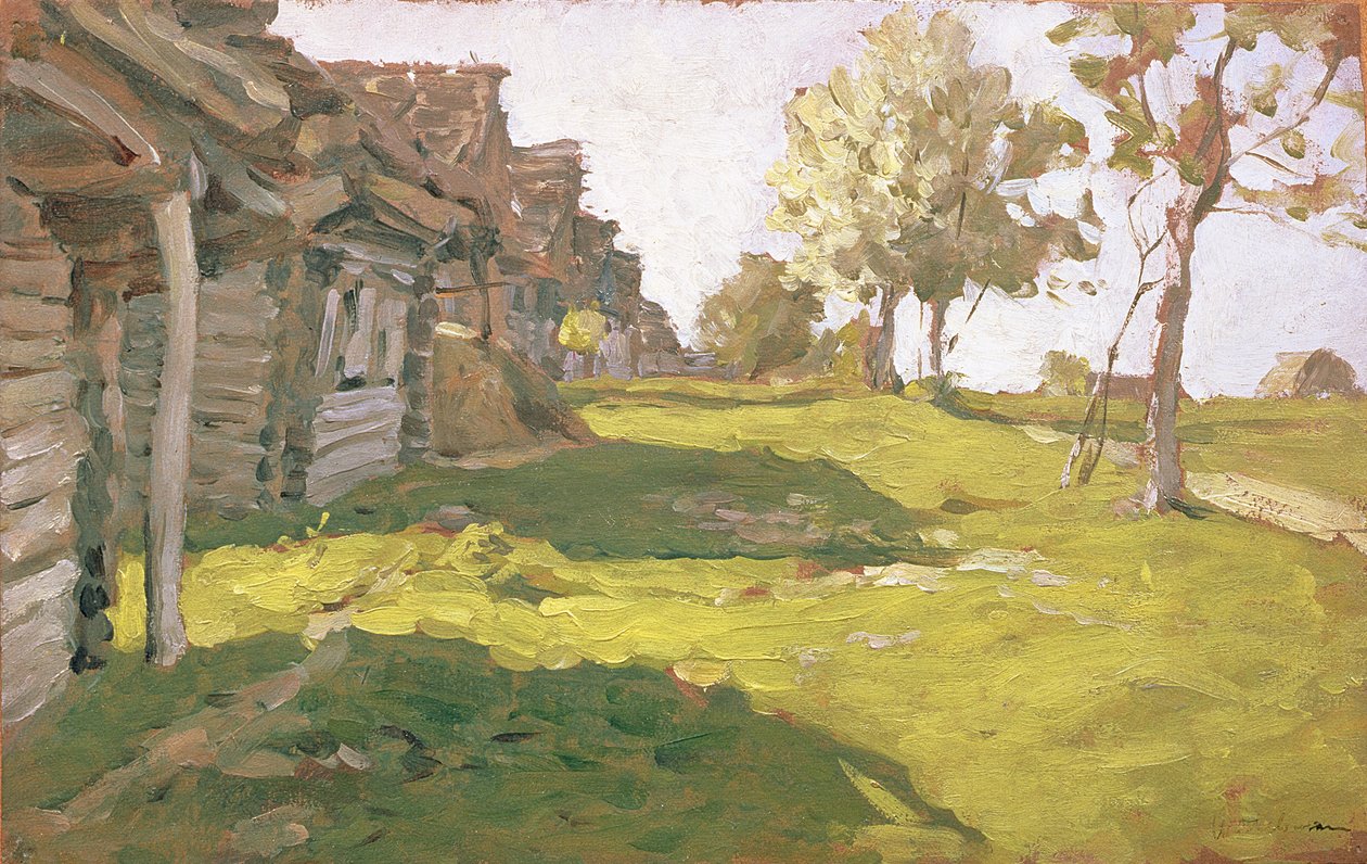 Día soleado. Un pequeño pueblo, 1898 de Isaak Ilyich Levitan