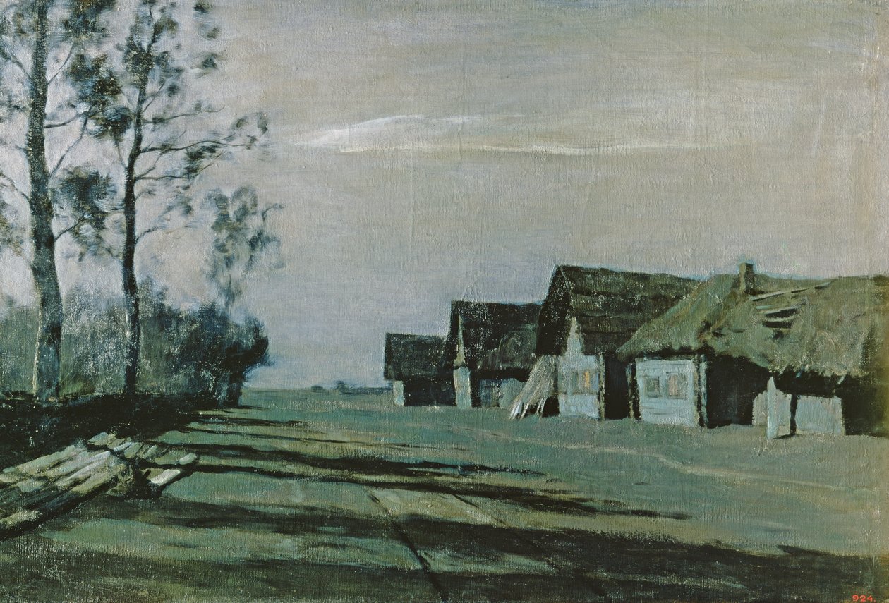Pueblo a la luz de la luna, 1897 de Isaak Ilyich Levitan