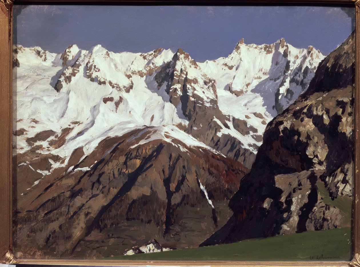 La cadena montañosa del Mont Blanc de Isaak Ilyich Levitan