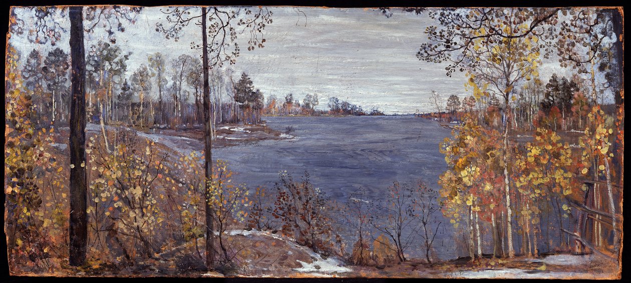 Otoño tardío. Pintura de Isaak Izrailevich Brodsky (Brodsky) (1884-1939), óleo sobre lienzo de Isaak Israilevich Brodsky