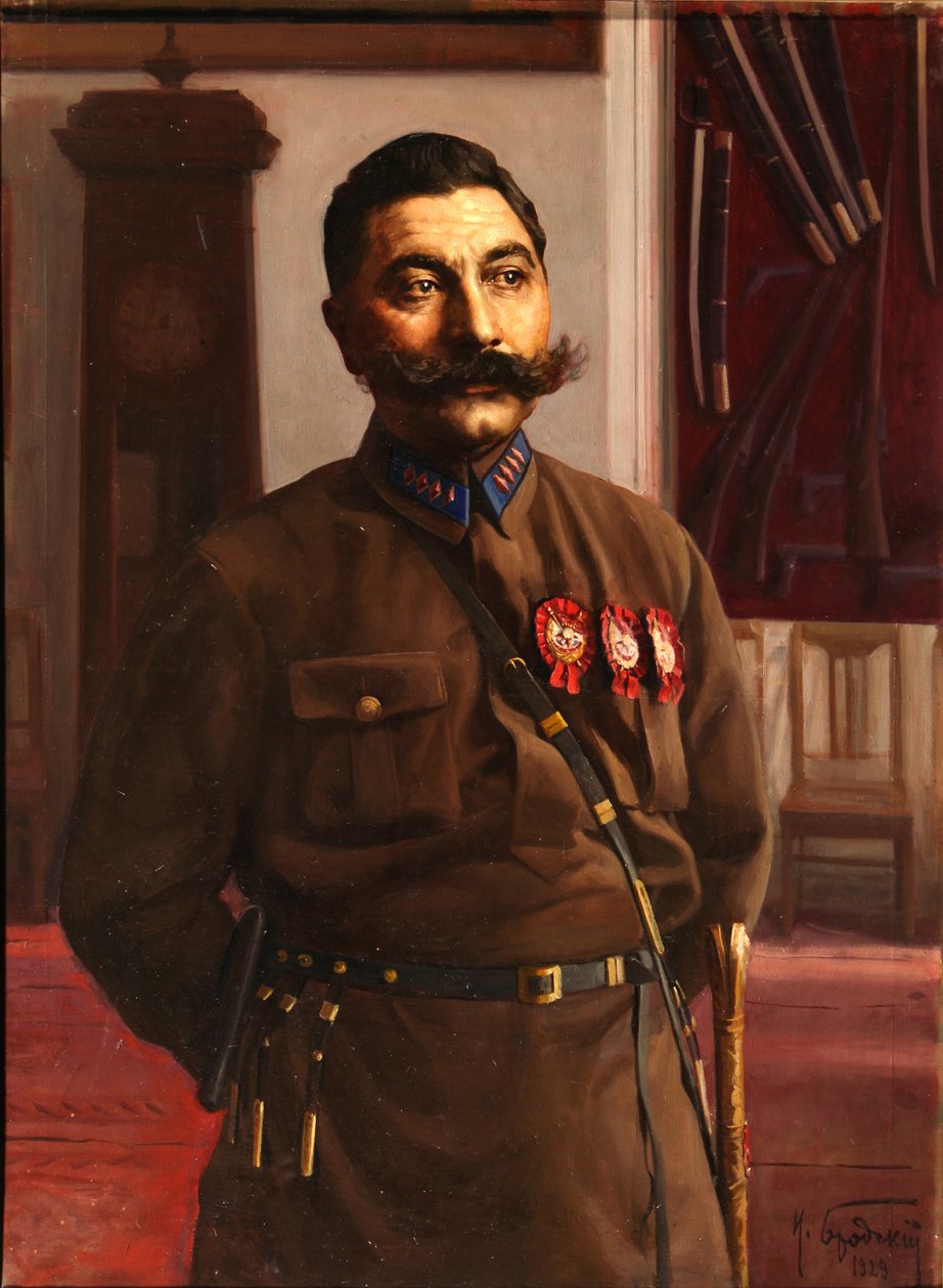 Retrato de Semyon Mikhailovich Budyonny 1883-1973, 1929 de Isaak Israilevich Brodsky