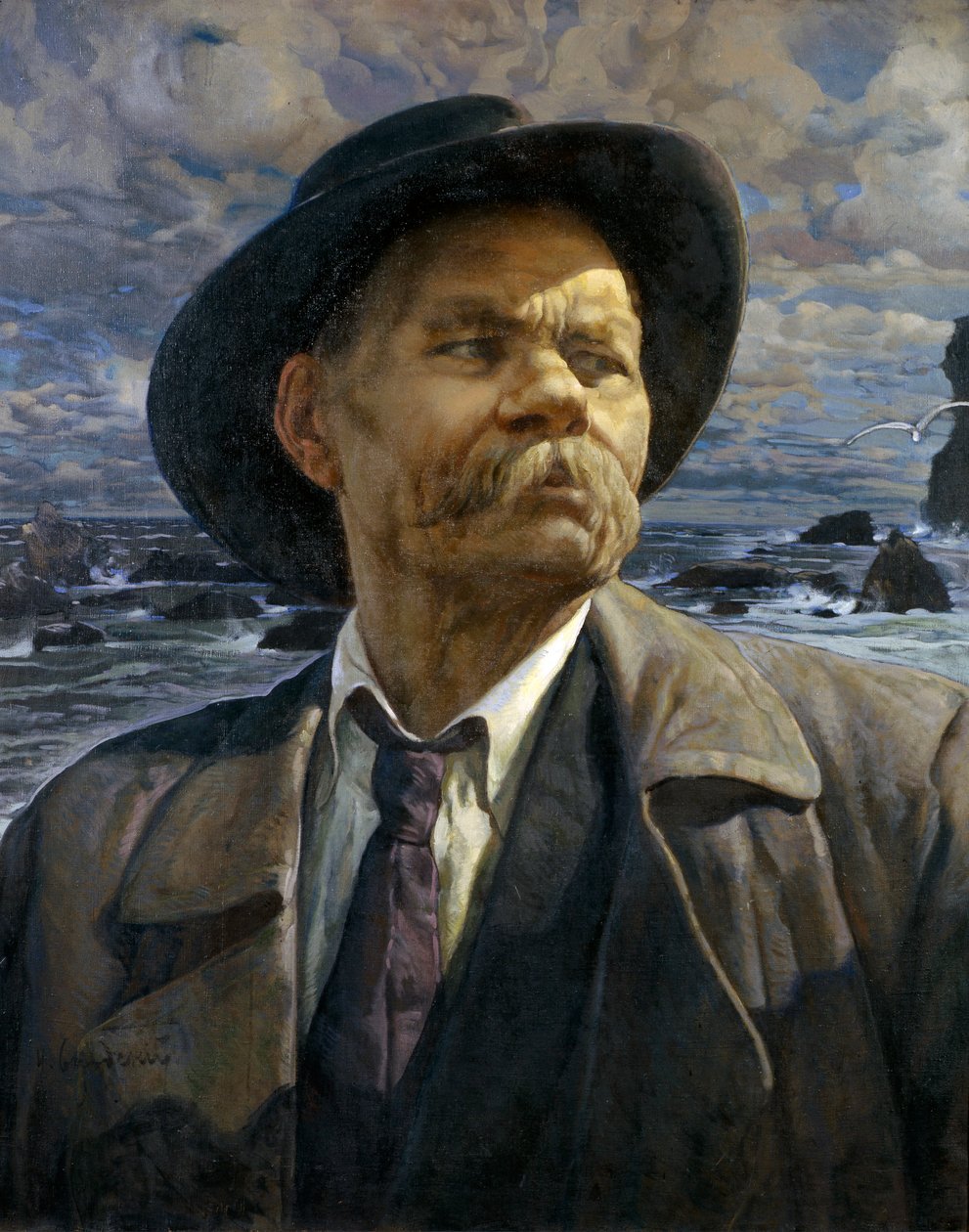 Retrato del autor Máximo Gorki de Isaak Israilevich Brodsky