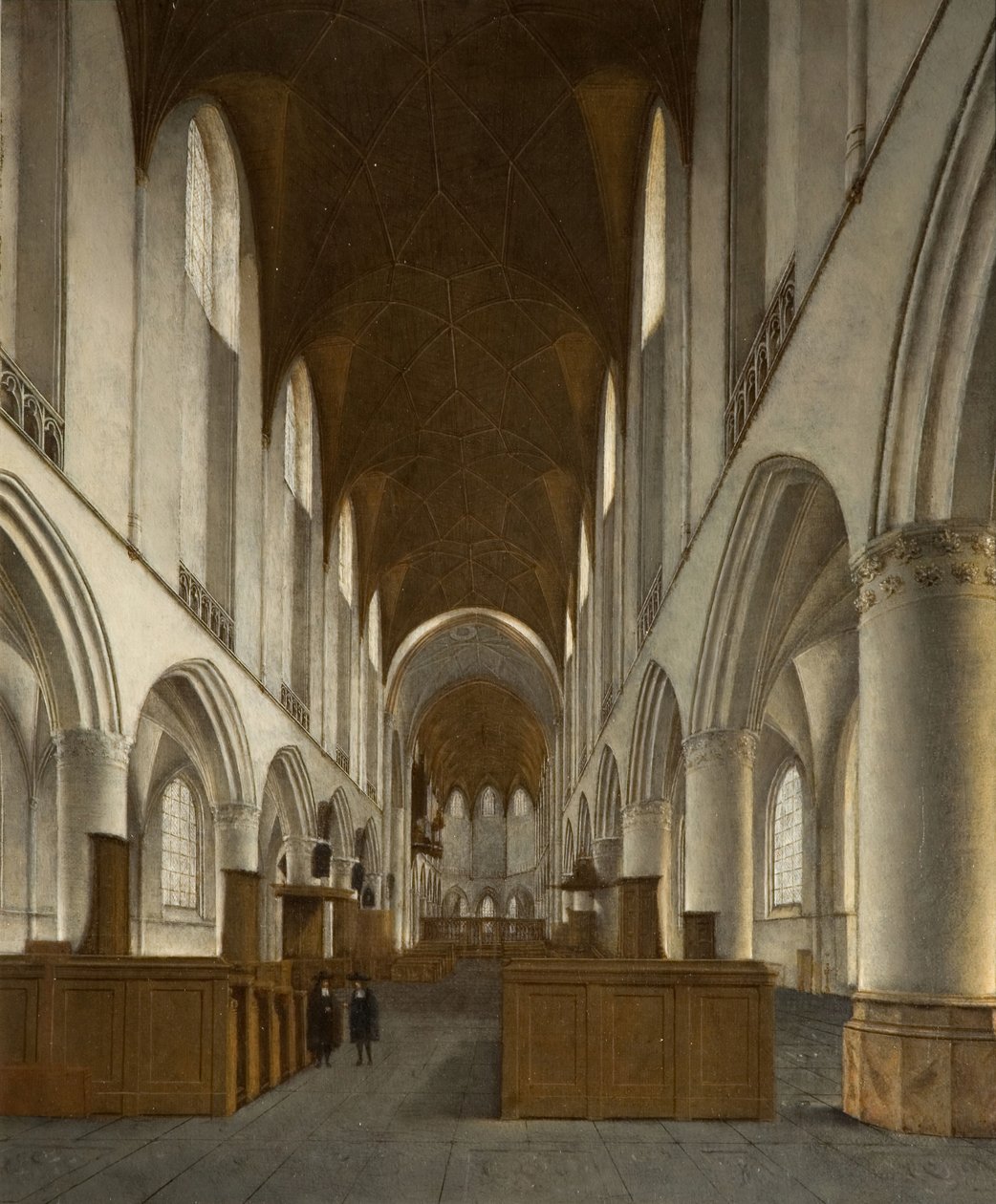 Interior de San Bavo, Haarlem, 1680 de Isaak van Nickele