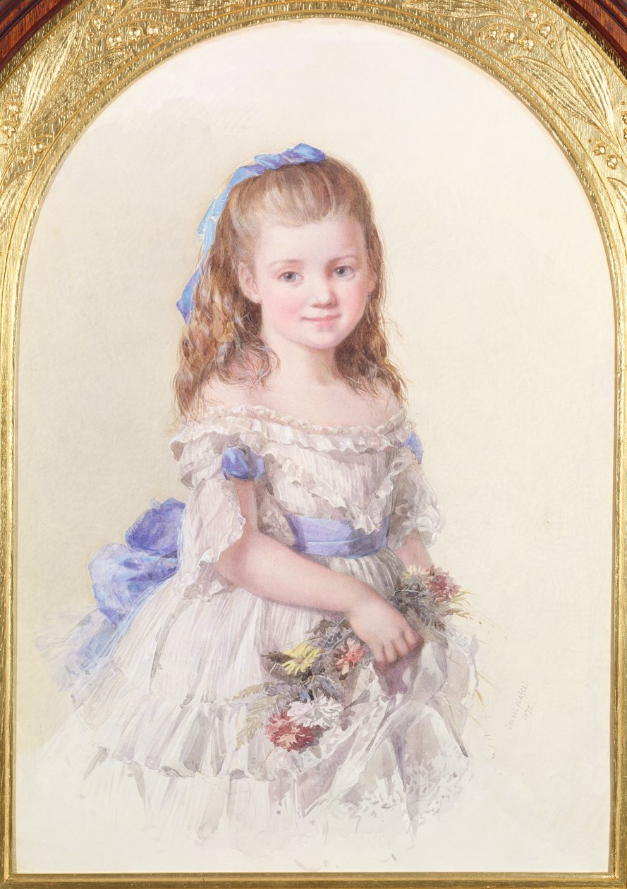Retrato de Winifred Mary Bombass, de diez años, 1872 de Isabel Oakley Naftel