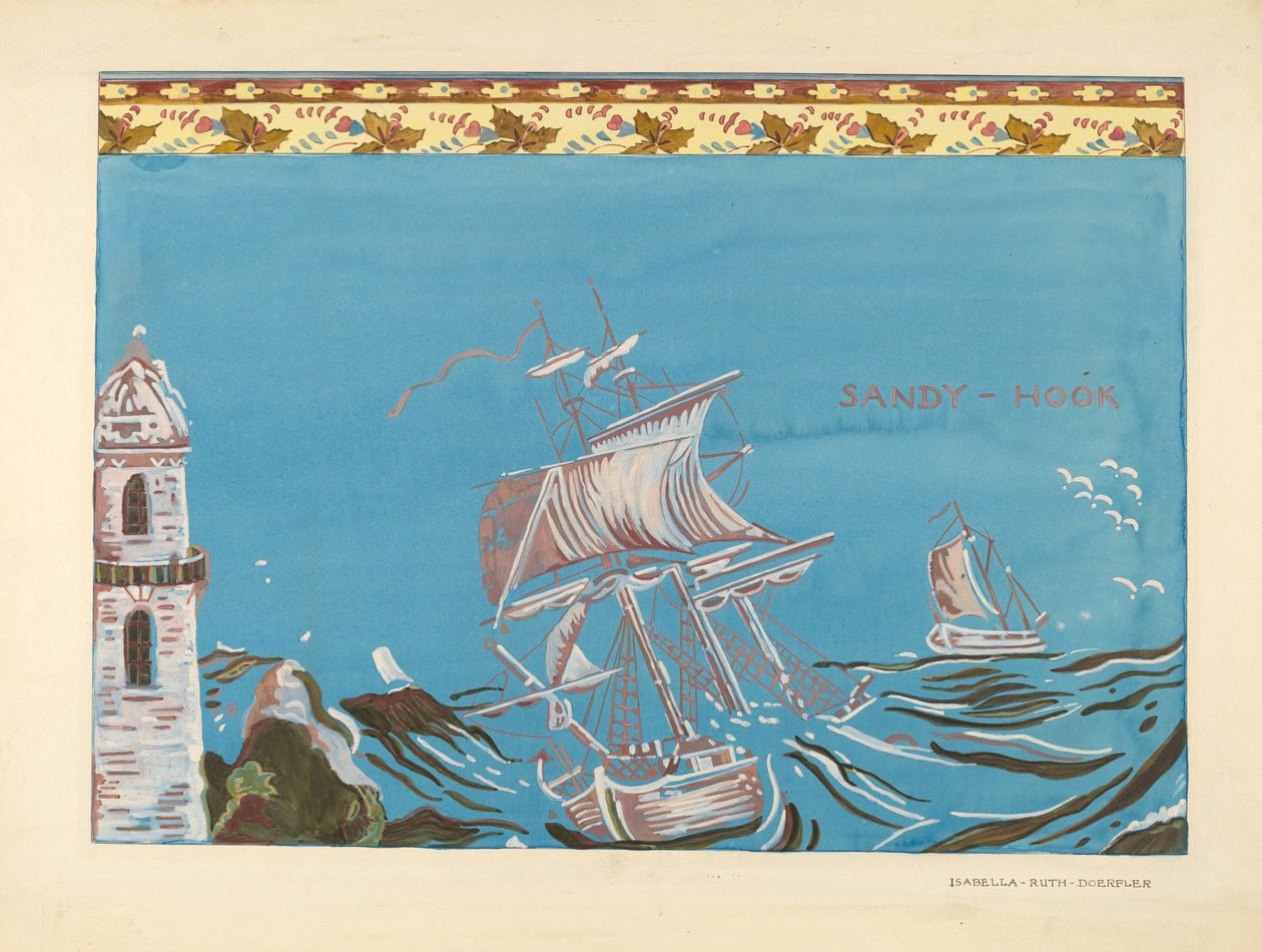 Diseño de caja de banda, c. 1937 de Isabella Ruth Doerfler