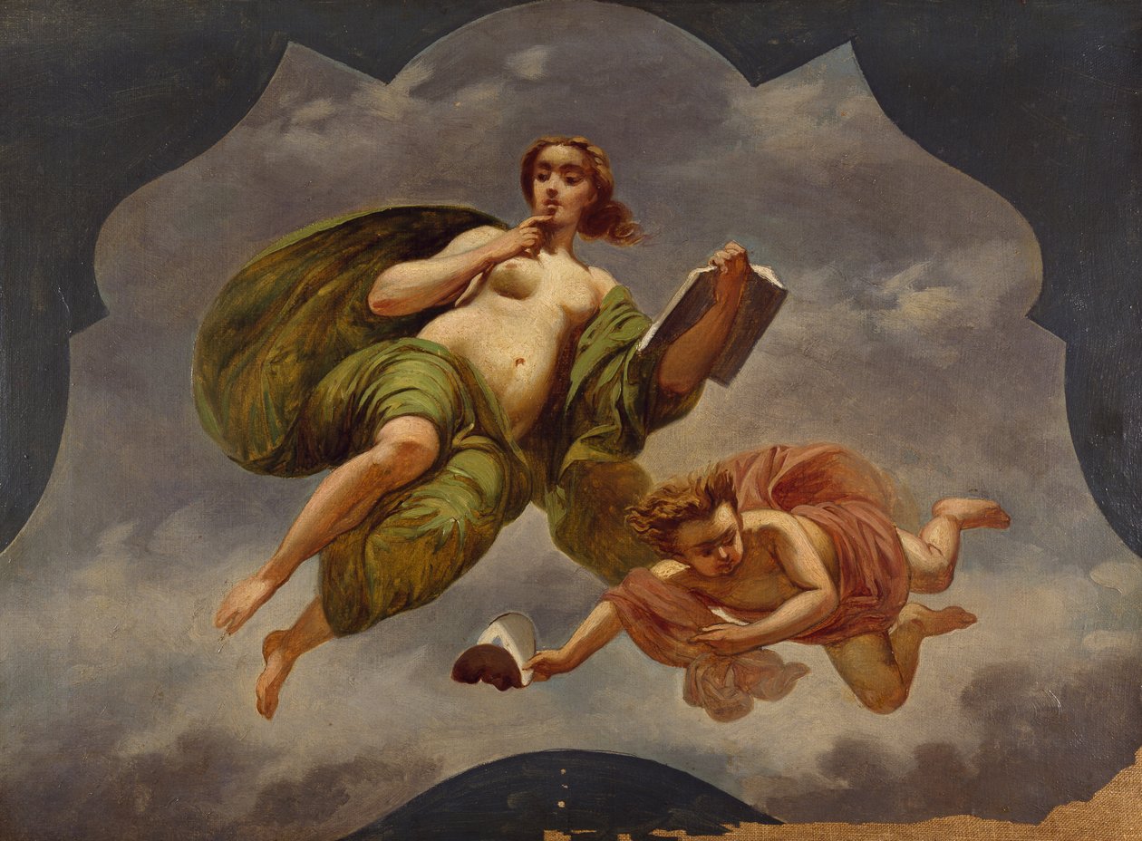 Comedia, de Isacco Gioacchino Levi (1818-1908), boceto de Isacco Gioacchino Levi