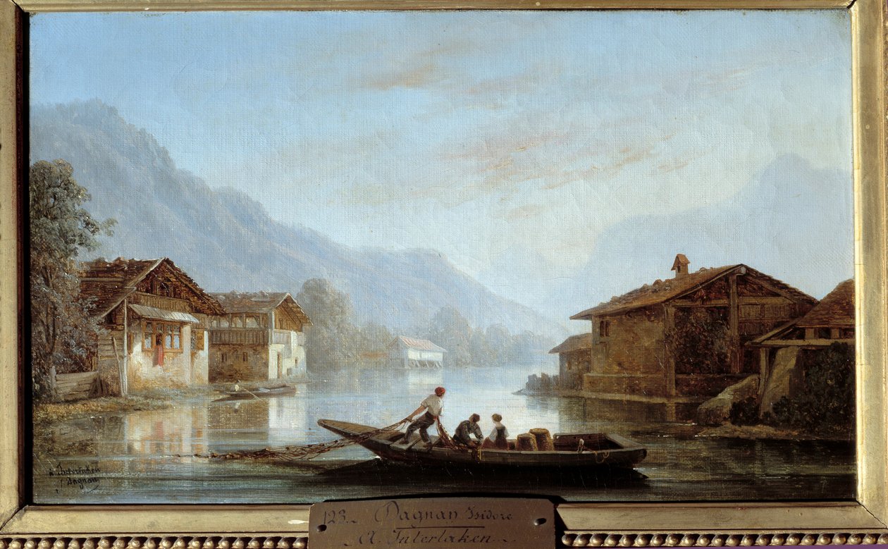 Pescadores suizos en Interlaken de Isidore Dagnan