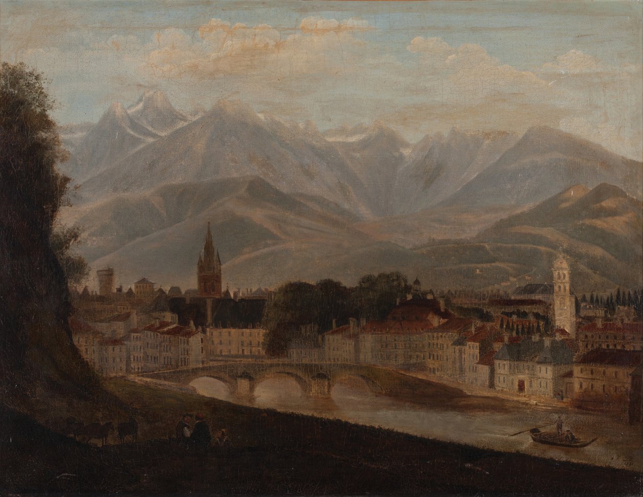 Vista de Grenoble, al fondo la cordillera Belledonne 1831 (Óleo sobre lienzo) de Isidore Dagnan