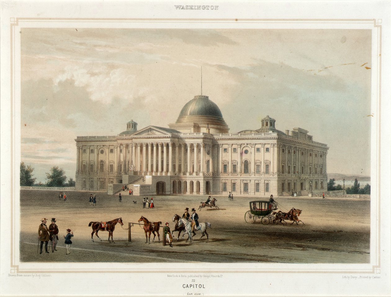 Washington--Capitolio (Vista Este) de Isidore Laurent Deroy