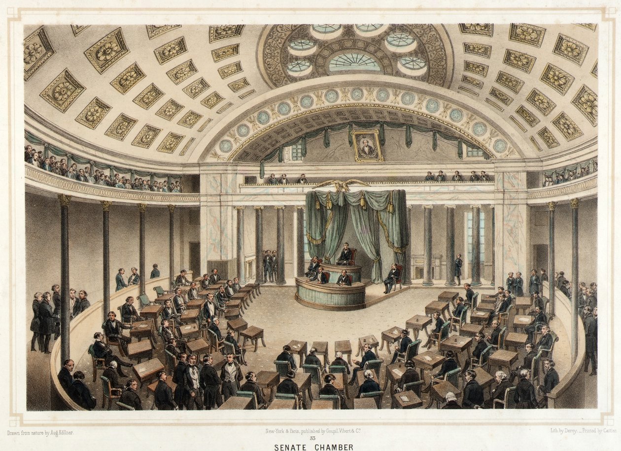 Washington--Cámara del Senado de Isidore Laurent Deroy