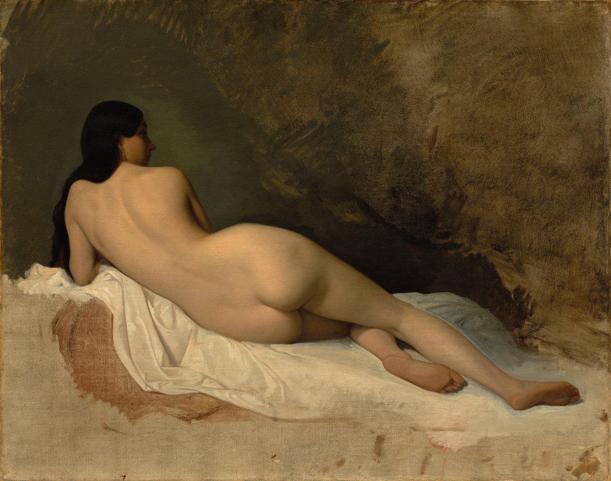 Estudio de un desnudo reclinado, c. 1841 de Isidore Pils