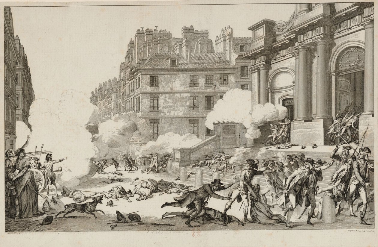 13 Vendémiaire. La represión de la revuelta realista por Napoleón Bonaparte en París de Isidore Stanislas Helman